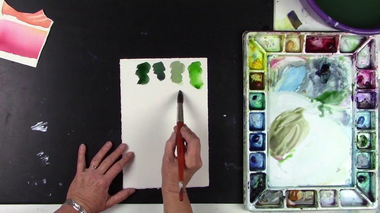 How to mix darker greens in watercolor and Keep it simple
