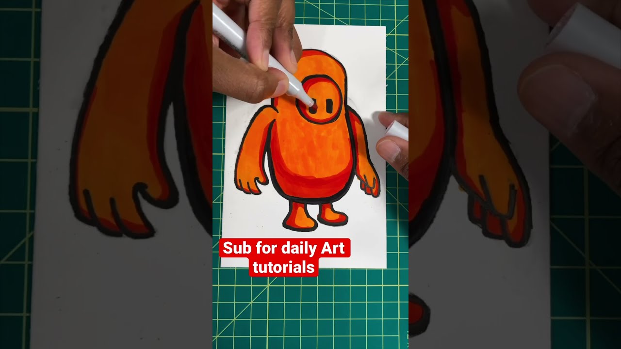 How to draw Fall Guys live | Easy! 😍 #shorts #fallguys