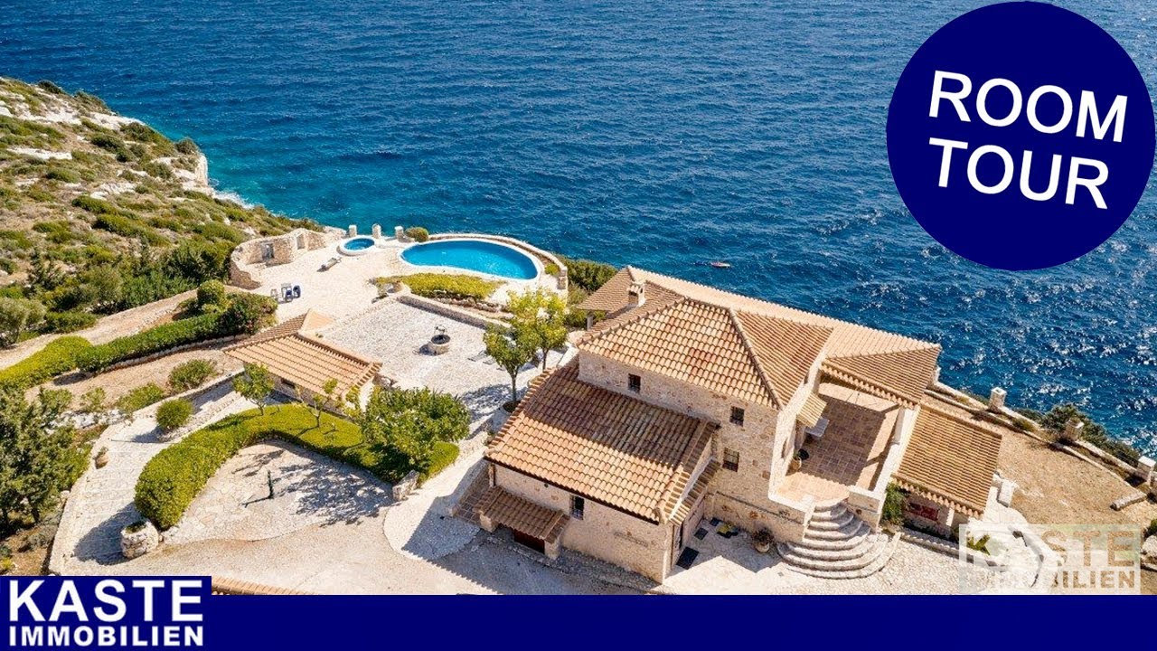 Zakynthos | Atemberaubende Naturstein-Villa oberhalb der Blue Caves mit privatem Strandzugang