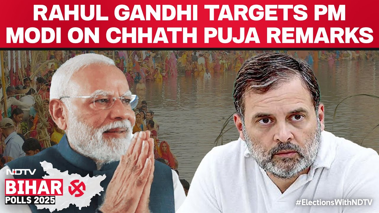 Bihar Assembly Polls | 'Drama On Chhath Puja For Bihar Polls': Rahul Gandhi Targets PM Modi