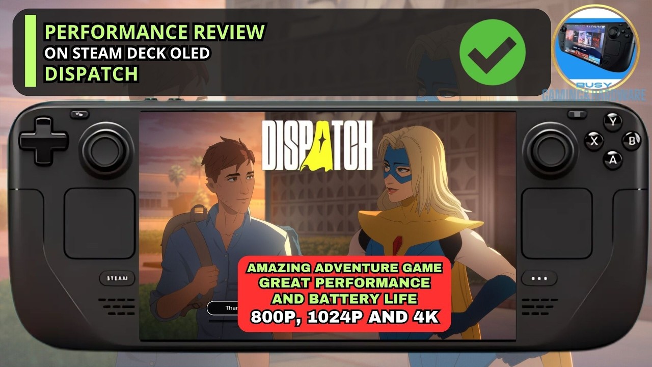 Тестирование Dispatch Steam Deck OLED в разрешениях 800P, 1024P и 4K. Отличная игра про супергеро...