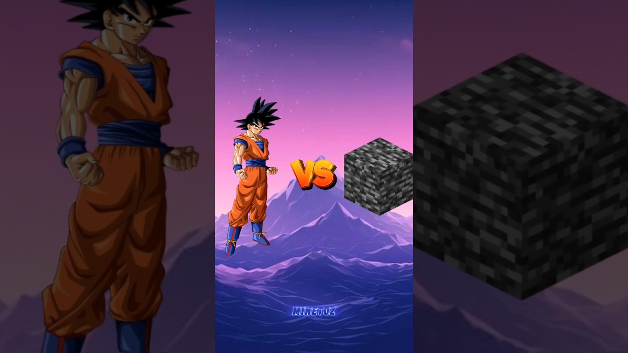 Goku VS Bedrock #minecraft #goku #trending #herobrine
