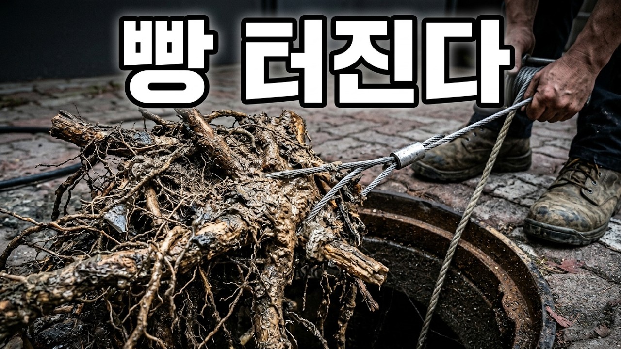 놀라는 순간 포착 빵 터진다 #일프로하수구막힘 #맨홀역류 #하수구나무뿌리제거 #수지하수구고압세척