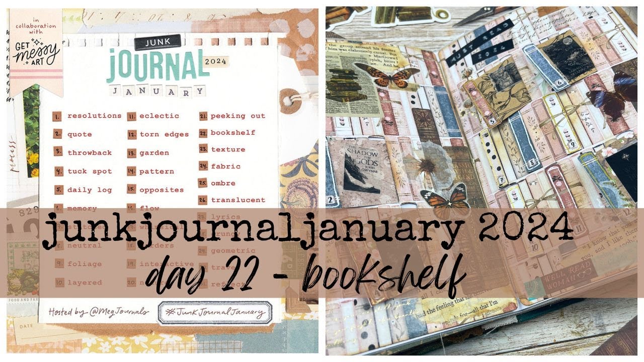 ✨Junk Journal January 2024 ✨ Day 22 - Bookshelf | ms.paperlover