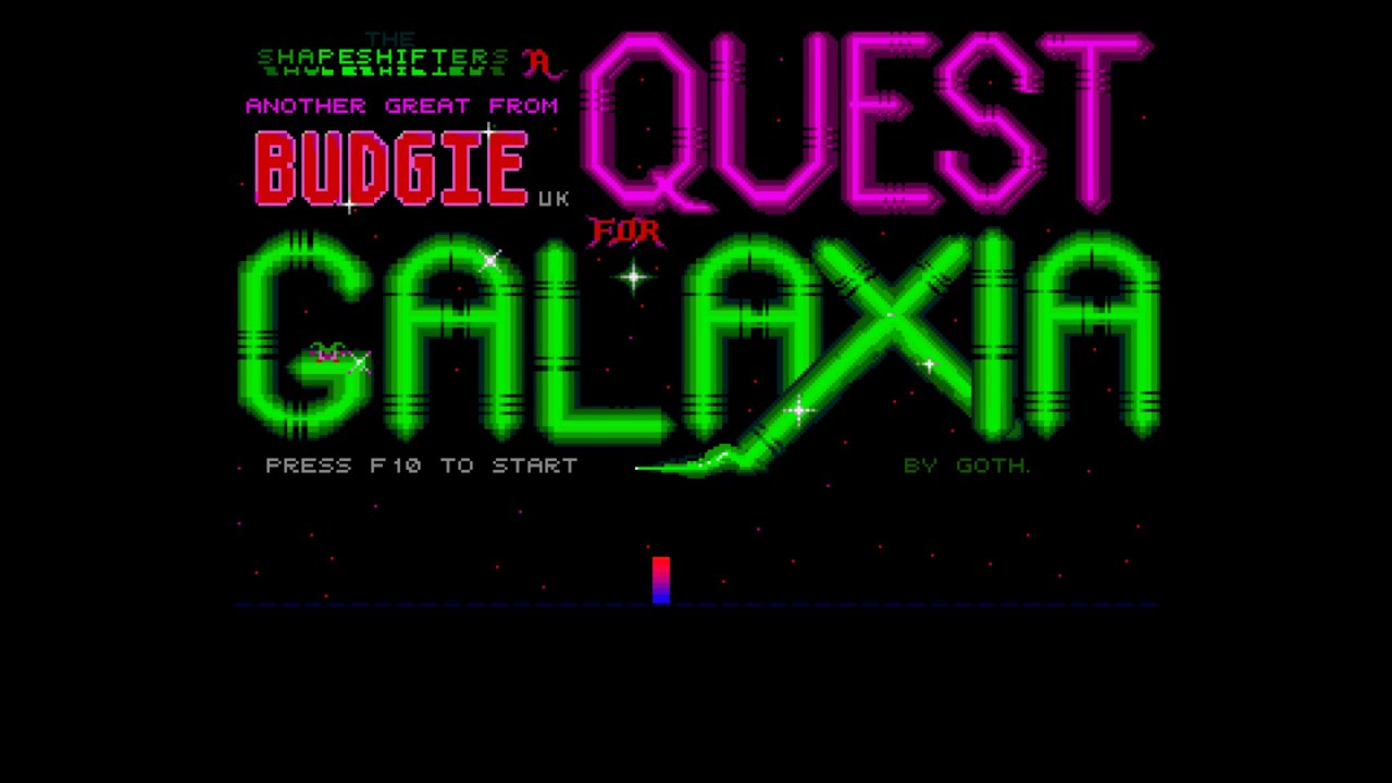 A Quest for Galaxia (1993) from The Shapeshifters (Gary Wheaton) Amiga - Galaxian clone