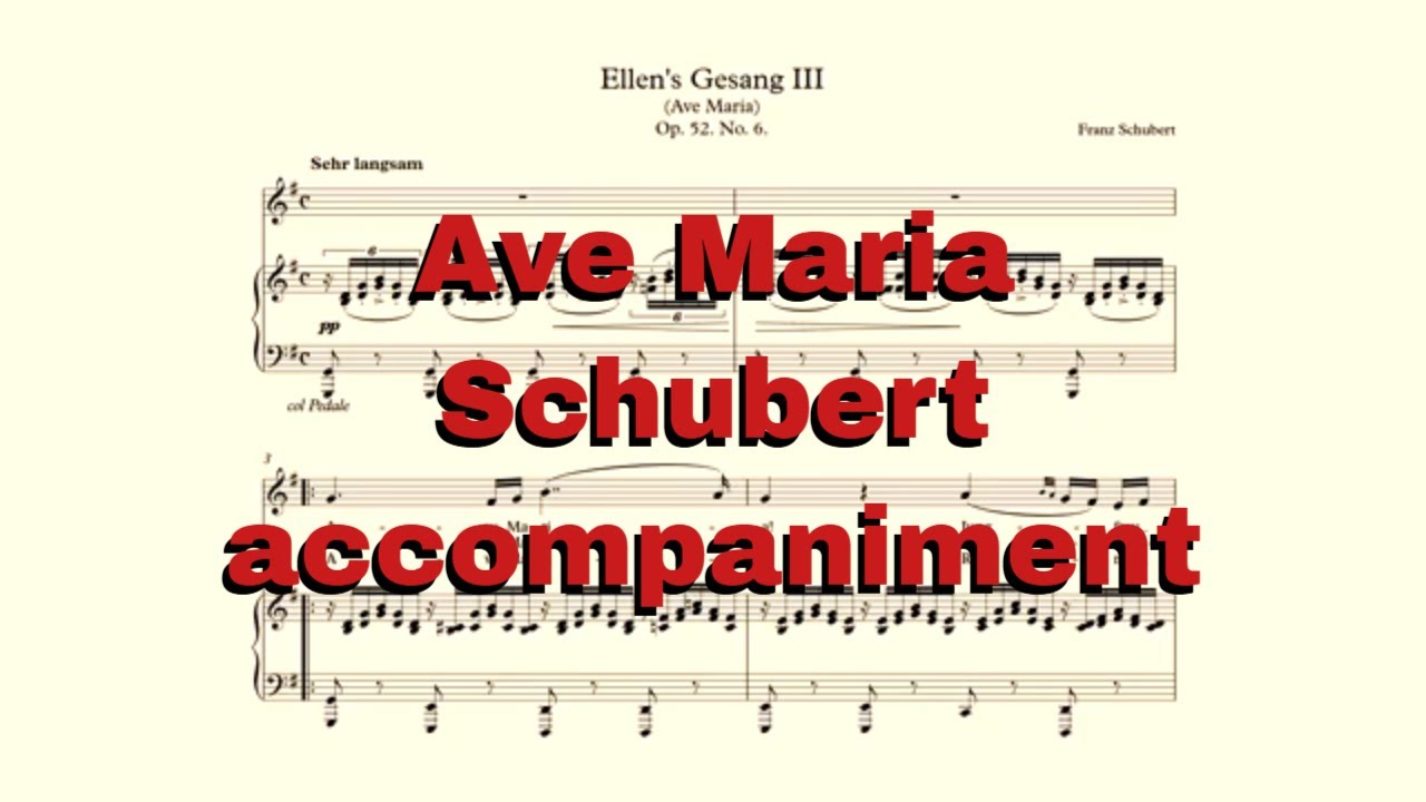Ave Maria - Schubert - accompaniment G Major - ave maria accompaniment