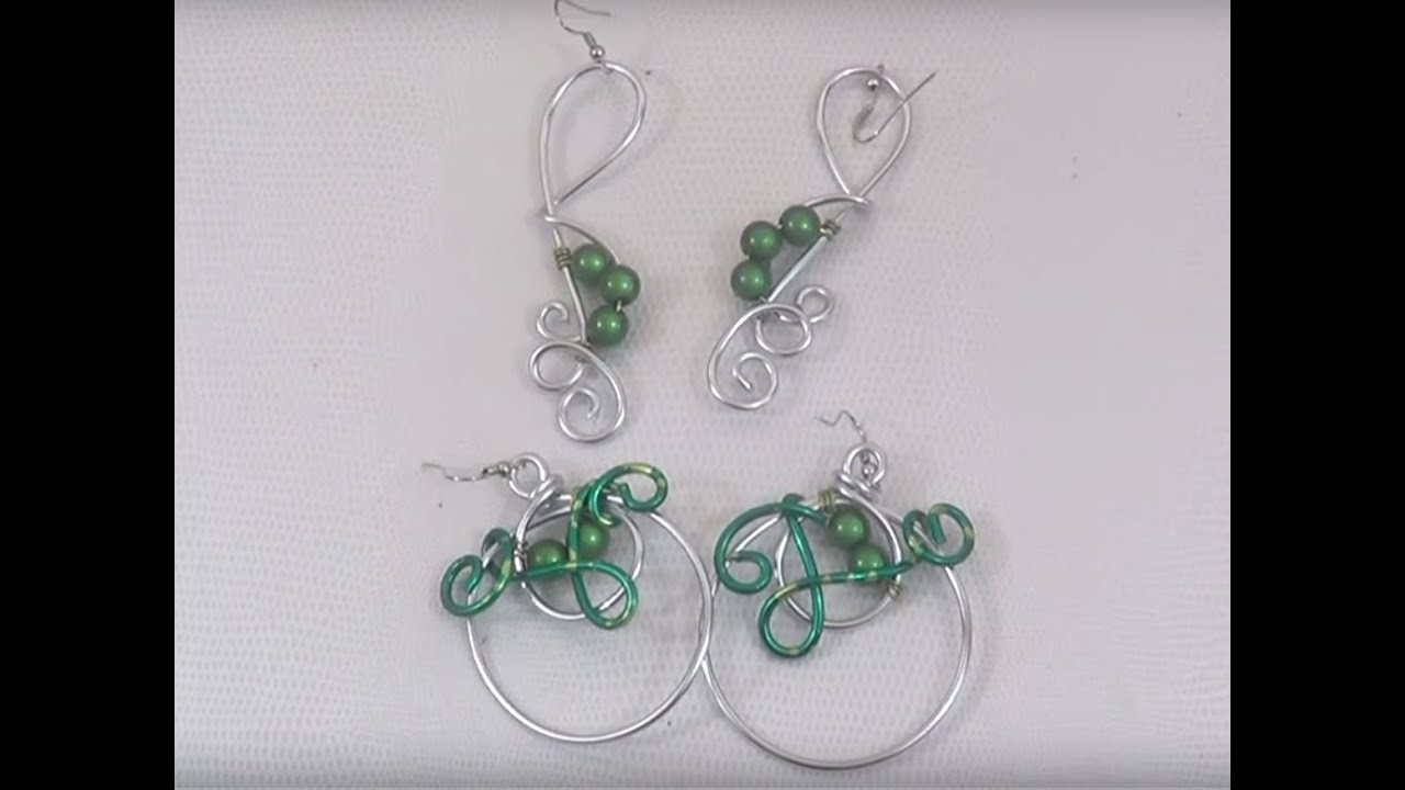 ► [ TUTO ] Création de 2 paires de boucles d'oreille en fil d'alu et perles magiques