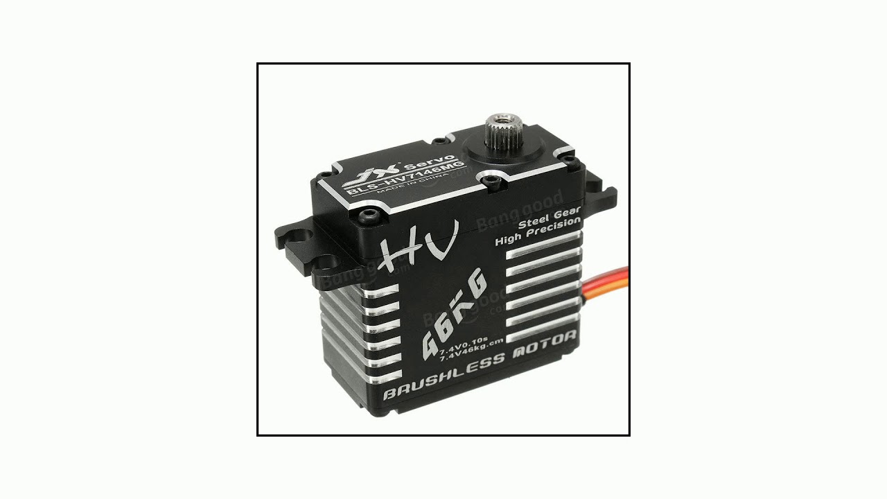 JX BLS-HV7146MG 46KG 180 Degrees HV High Precision Steel Gear Digital Brushless Servo For RC Robot