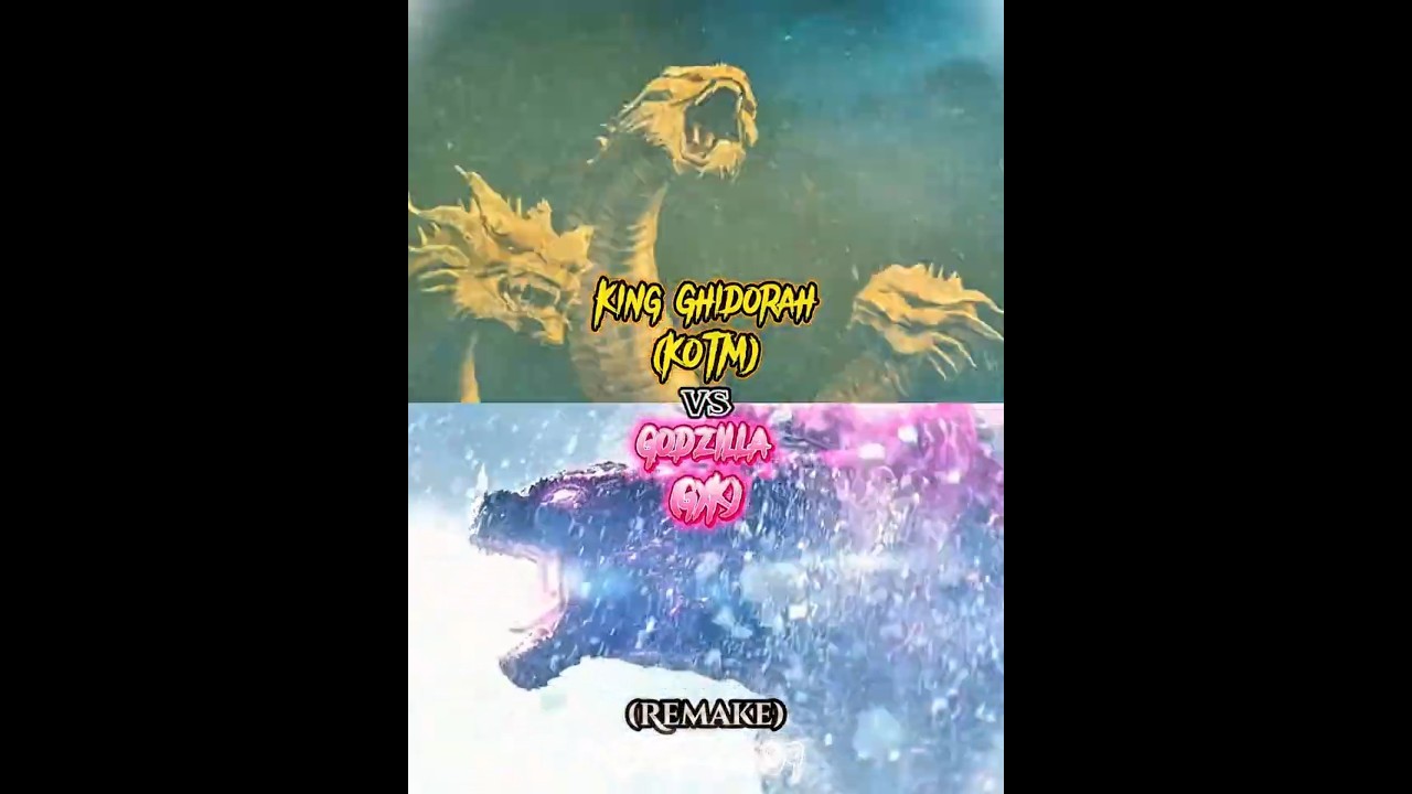 Godzilla (GXK) vs King Ghidorah (KOTM) |#godzillaxkongthenewempire #godzillakingofthemonsters