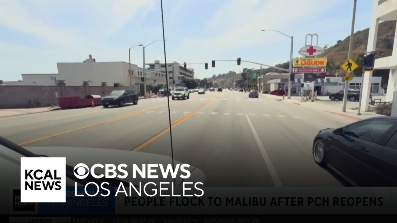 People flock to Malibu as Pacific Coast Highway reopens to the public after months-long closure