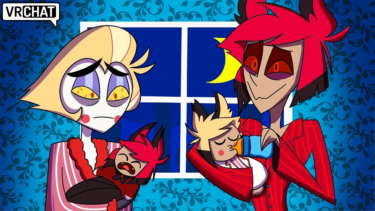 Alastor & Lucifer have TWIN BABIES in Hazbin Hotel VRChat