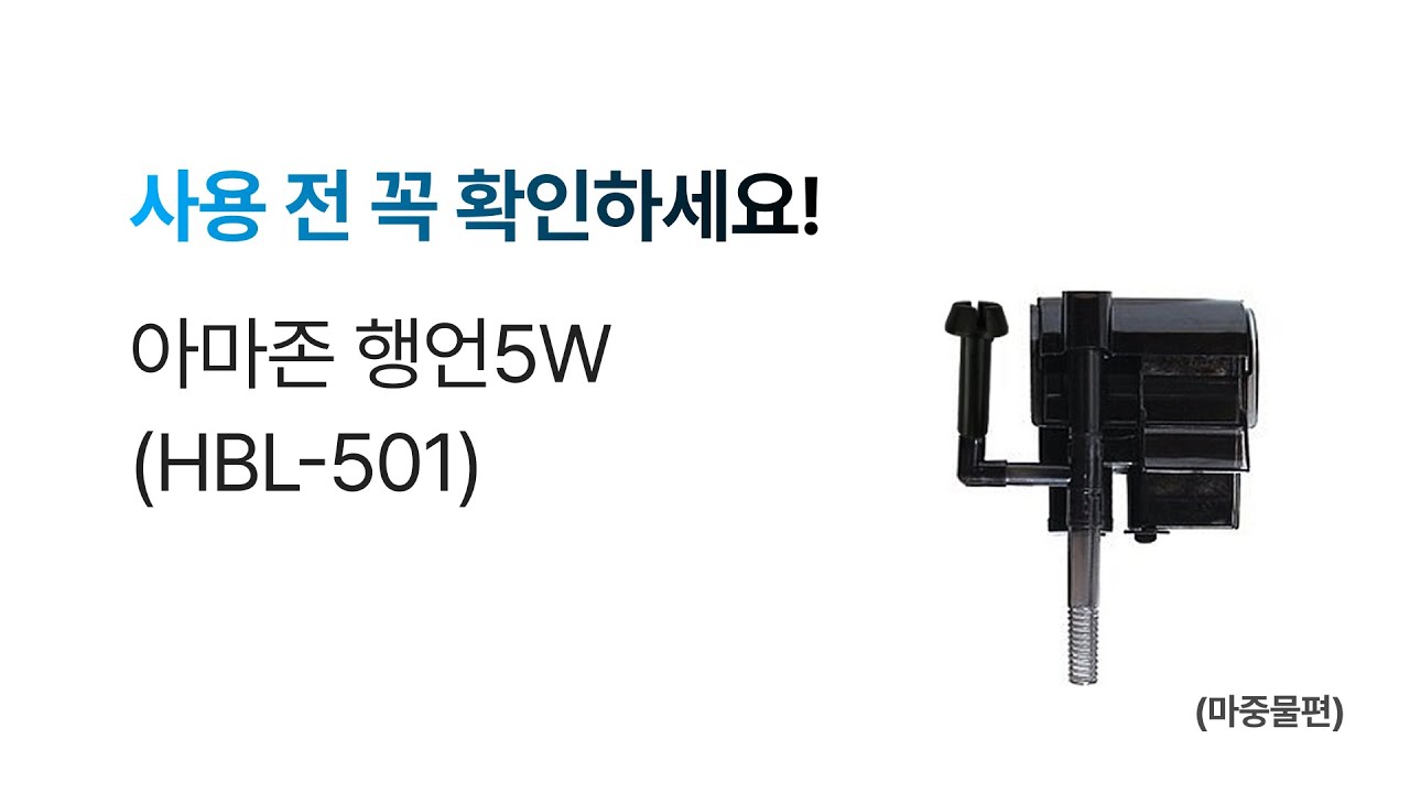 아마존 행언5W(HBL-501) 사용 전 꼭 확인해야 할 사항