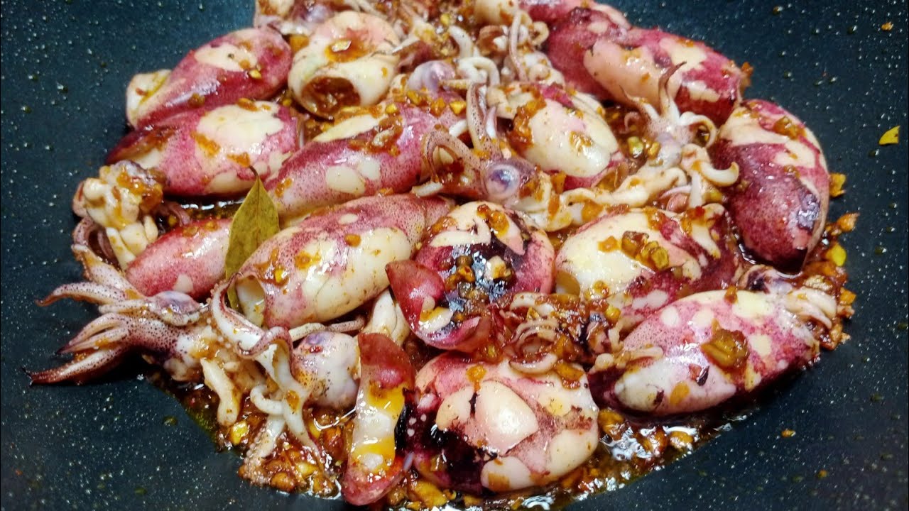 Sikreto para MALAMBOT, Hindi nagtutubig at Masarap ang Pusit! Madali lang! #spicygarlicsquid