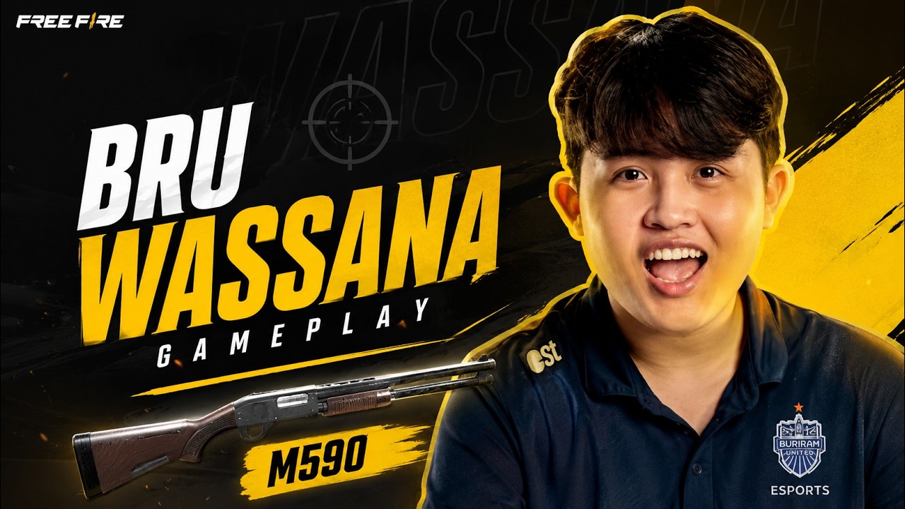 BRU Wassana M590 Gameplay 🔥 INSANE Shotgun Skills | Free Fire