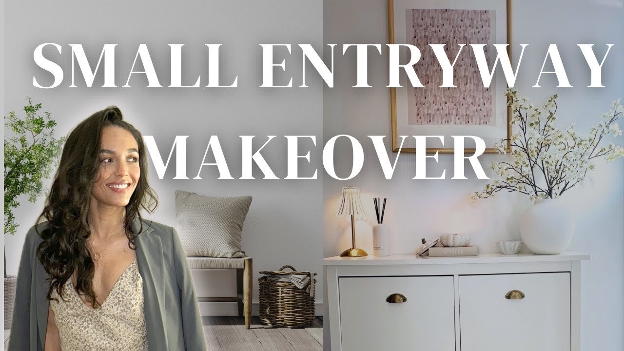 SMALL ENTRYWAY MAKEOVER | HALLWAY MAKEOVER FOR SMALL SPACES | BUDGET FRIENDLY