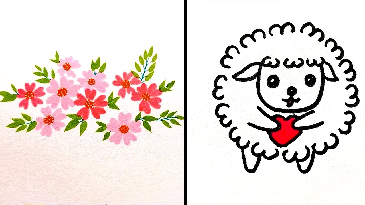 EASY DRAWING TRICKS for EVERYONE. How to Draw with Markers and Colored Pencils