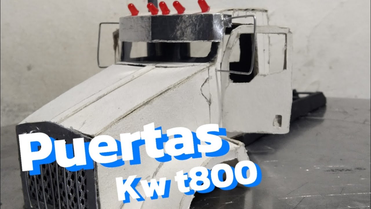bisagras puerta kenworth t800 en cartón || escala 1:20