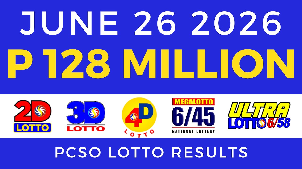 Lotto Result Today 9PM June 26 2026 PCSO