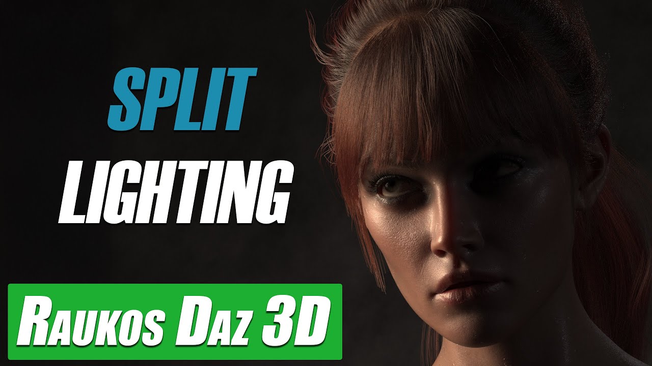 Daz 3D Split Lighting Lighting Tutorial | Dramatic Lighting Effects