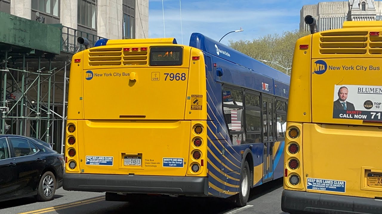 Full Ride 2022 XD40 #7968 on B41 from Kings Plaza to Downtown Bklyn Cadman Plaza via Flatbush Avenue