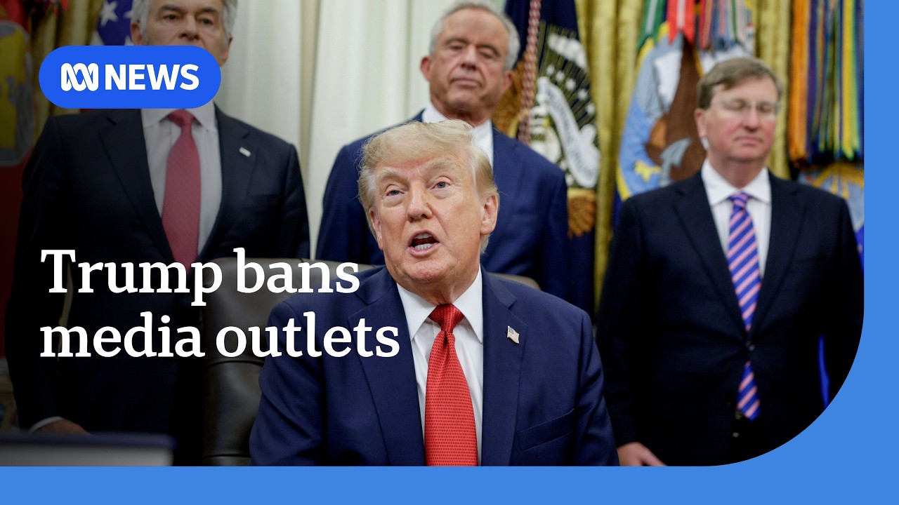 Trump bans CNN, MS NOW and Politico from White House over 'fake news' claims | ABC NEWS