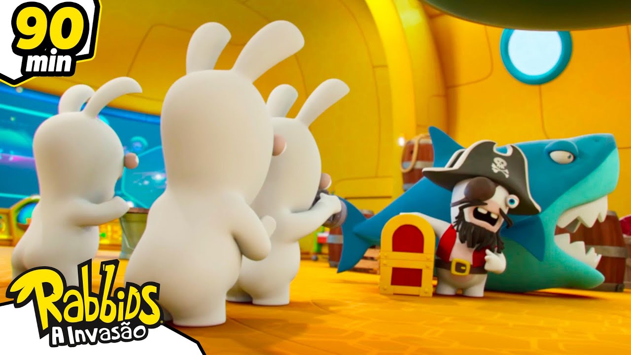 P&acirc;nico a bordo! 🫨🚨 | Rabbids: A Invas&atilde;o Brasil 🐰 | Compila&ccedil;&atilde;o 90mn | Desenhos animados