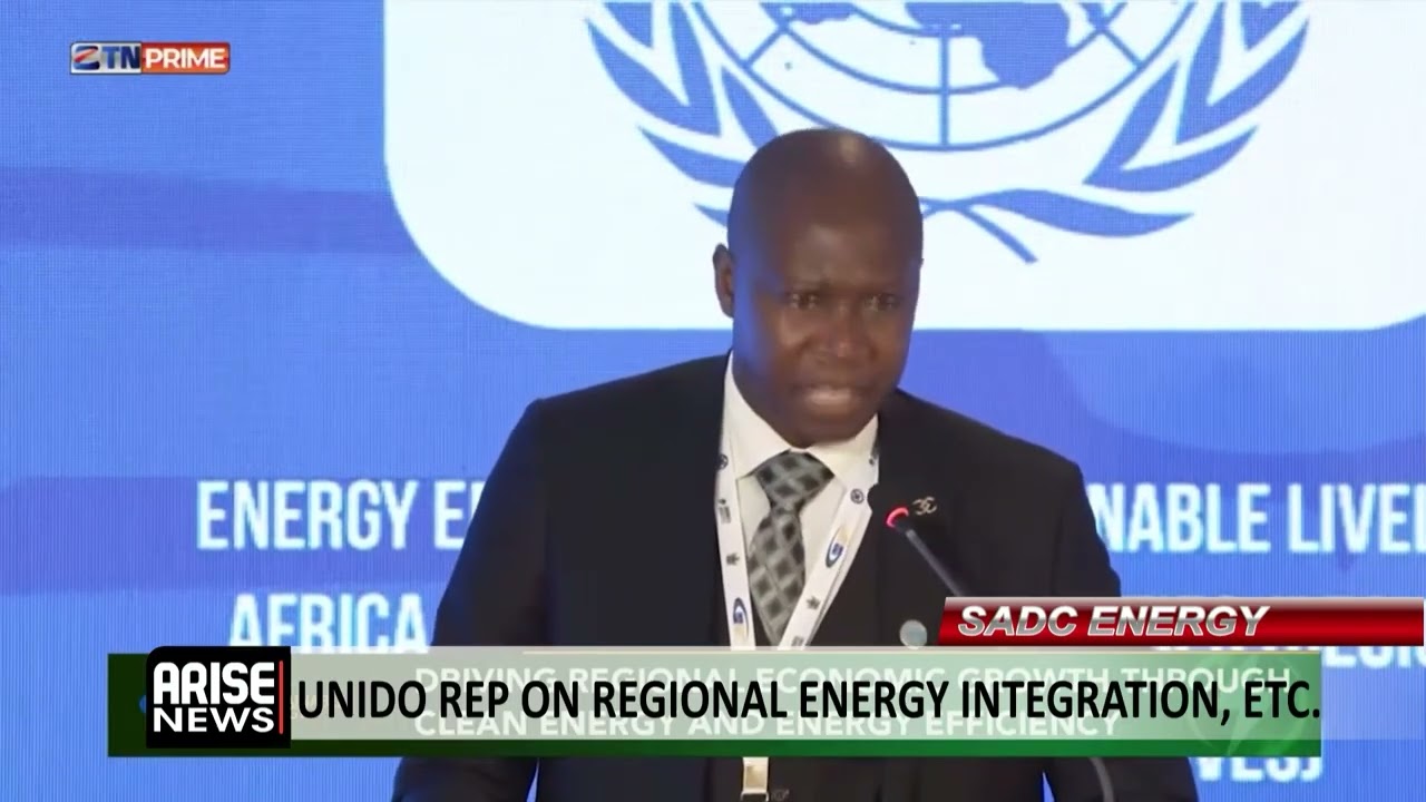 SADC ENERGY: UNIDO REP ON REGIONAL ENERGY INTEGRATION 