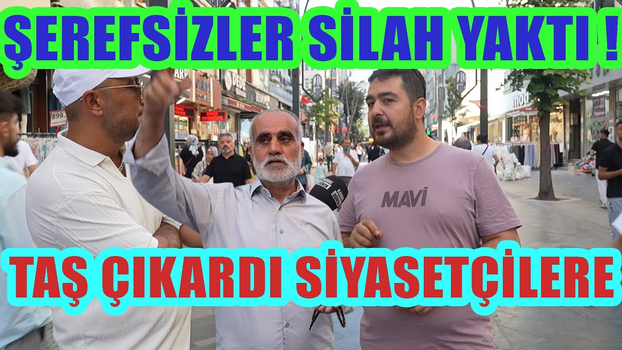 ŞEREFSİZLER SİLAH YAKTI ! YETER UYANIN ERKEN SEÇİM ŞART. BAĞCILAR SOKAK RÖPORTAJI.