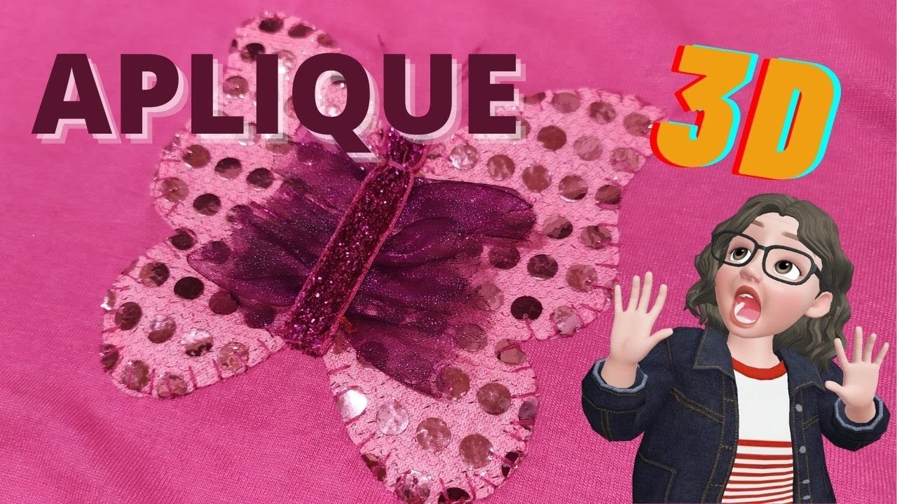 APLIQUE 3D | como personalizar camiseta  com aplique de tecido| PASSO A PASSO