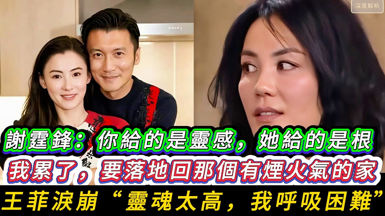 謝霆鋒一句話虐哭王菲：她給了我完整的家，你給了我靈魂；但兒子需要的是擁抱，不是靈魂伴侶的電話！對不起，我要回歸家庭了。