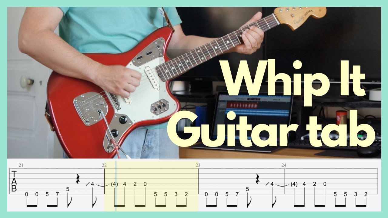 Whip It - Devo (Guitar cover with tabs)