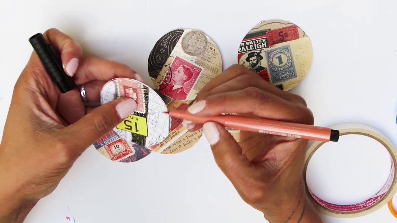 7 days challenge of ATC Coins and altered paper clips DAY 3 Ephemera Atc Coins