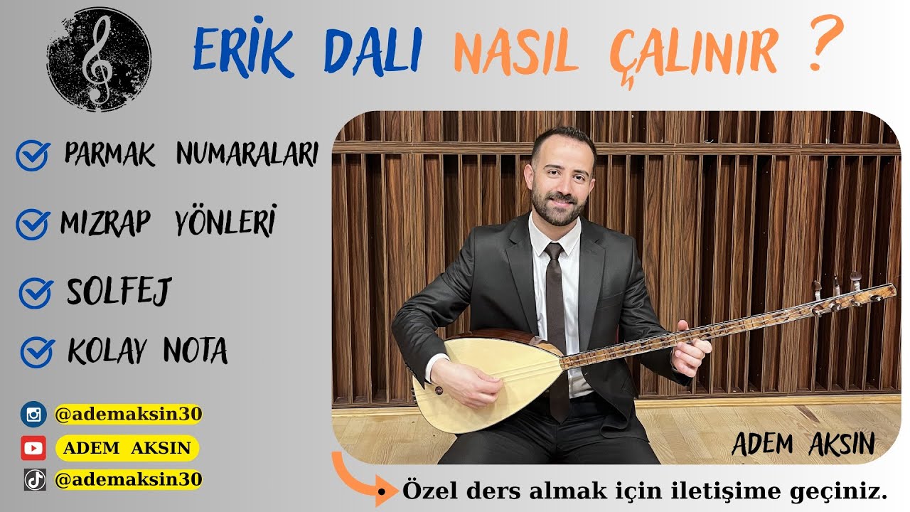 ERİK DALI NASIL ÇALINIR ? BAĞLAMA VE SOLFEJ ...