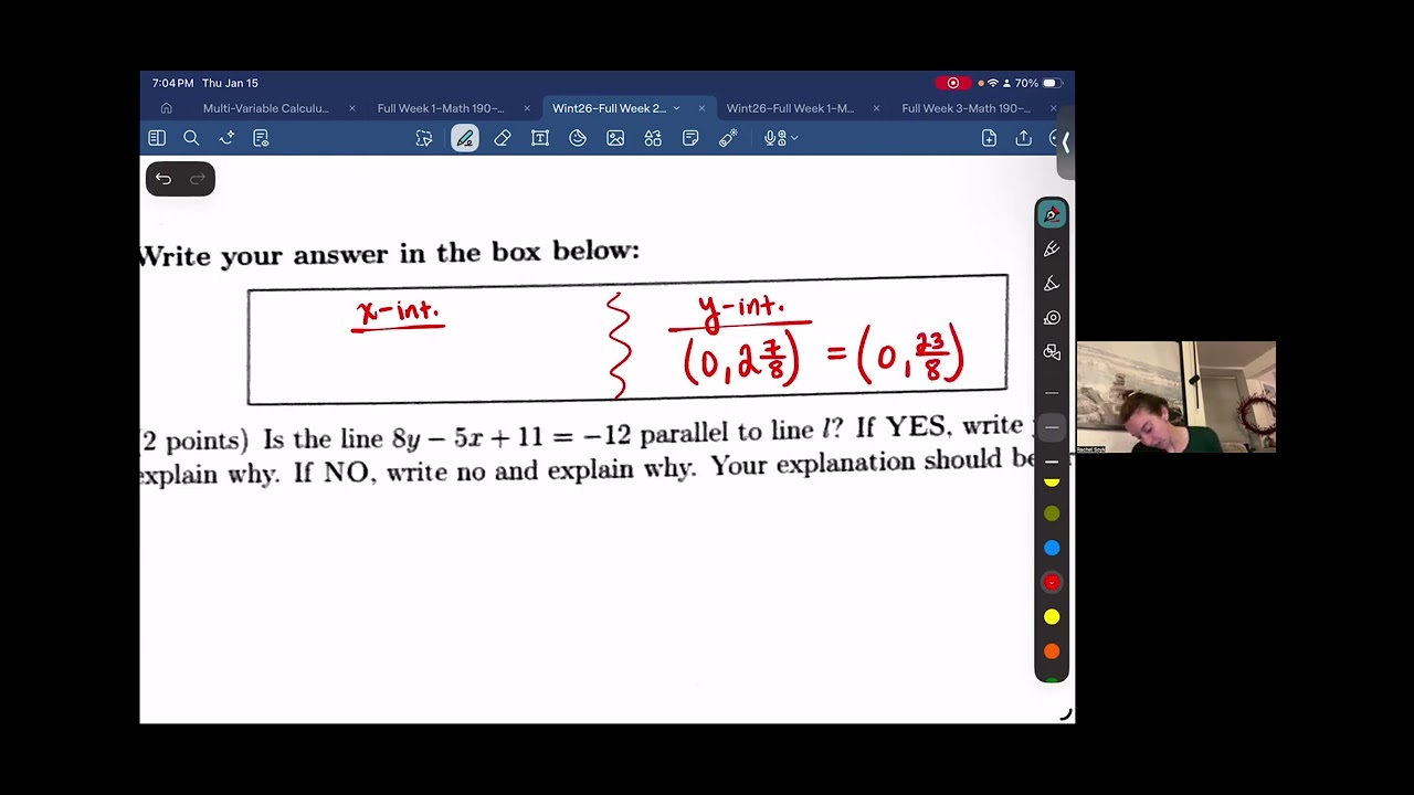 SAMPLE Exam 1 PRACTICE--Math 190--Lessons 1-15--Winter Session 2026