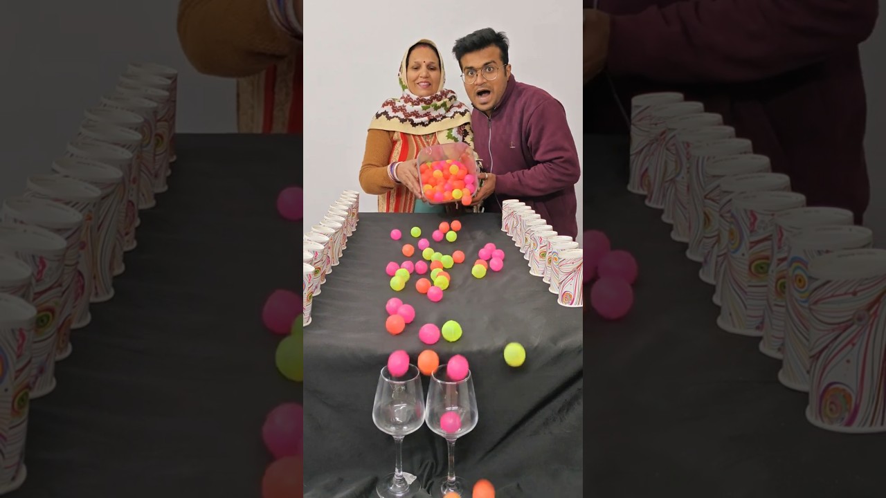 Mom and son Amazing malti colour boll roll family challenge  