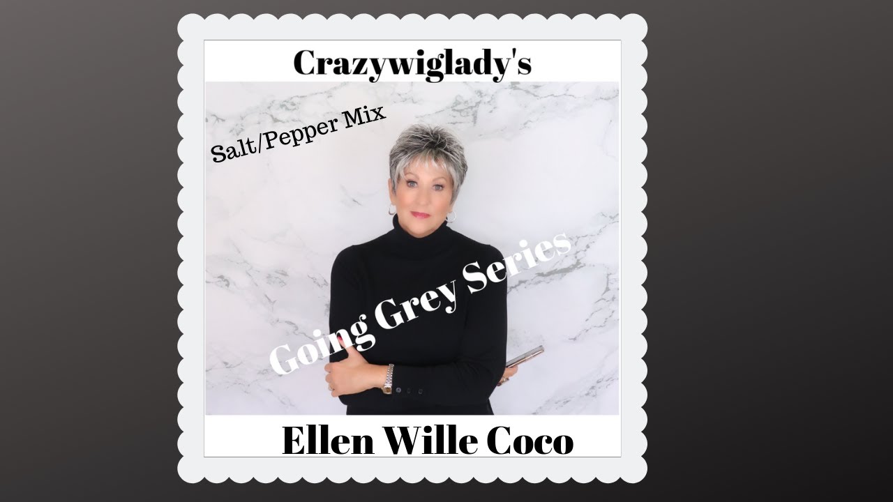 Ellen Wille COCO wig review | salt and pepper mix | Crazy Wig Lady