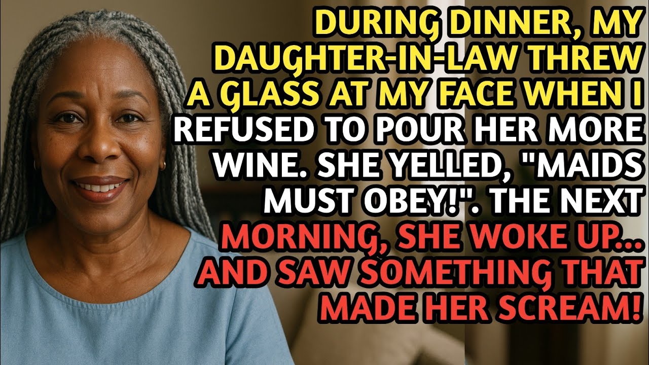 During Dinner, My Daughter-In-Law Threw A Glass At Me Because I Refused To Pour Her More Wine…