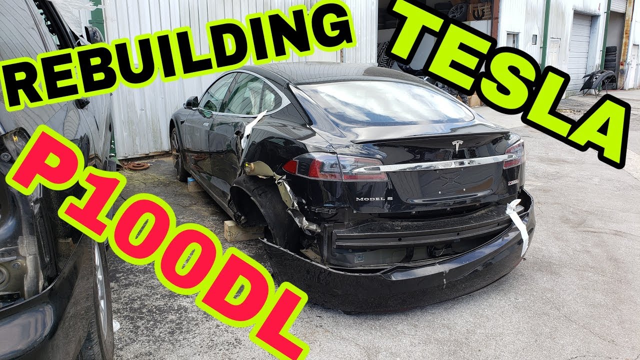 Rebuilding a Wrecked 2017 Tesla P100DL bought at auction / Part 1
