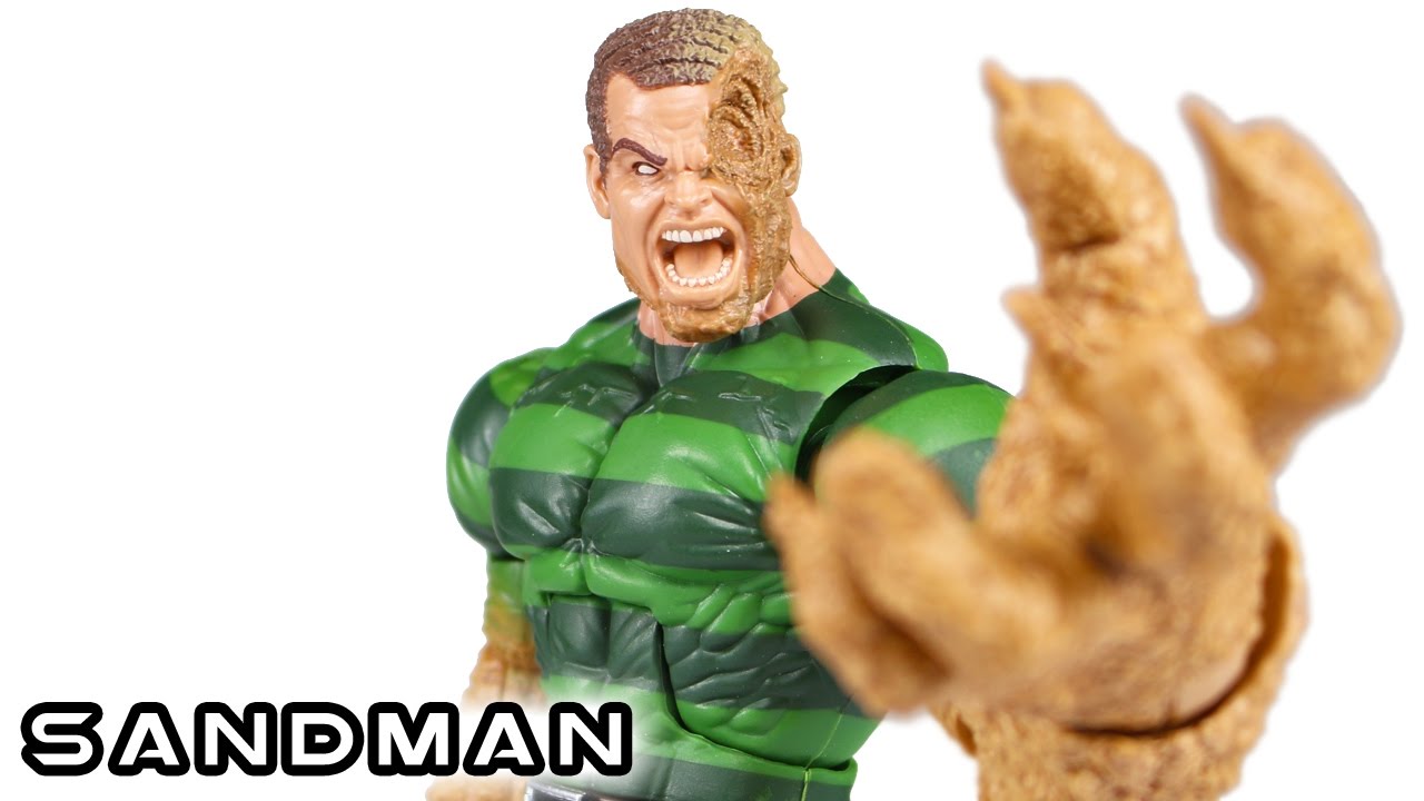 Marvel Legends SANDMAN Build a Figure BAF Action Figure Toy Review