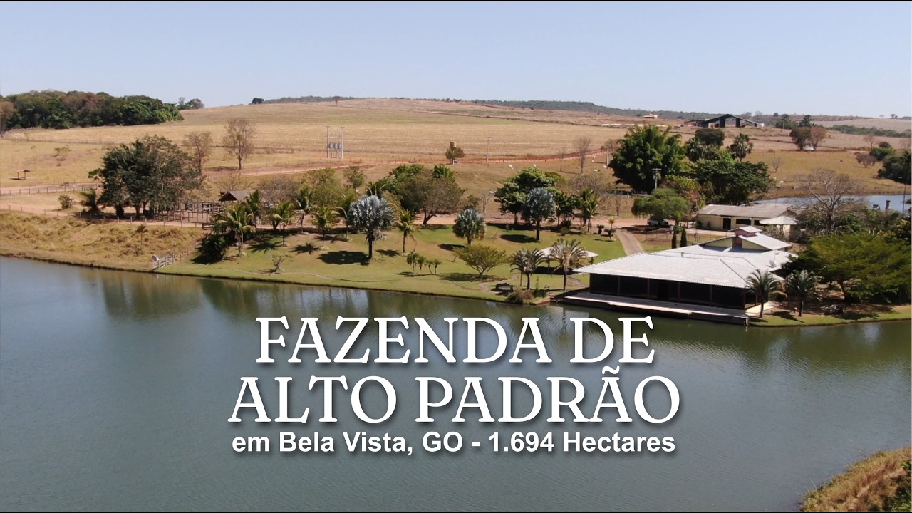 FAZENDA DE ALTO PADRÃO À VENDA - 1.694 HECTARES EM BELA VISTA DE GOIÁS #fazendaavenda #agro