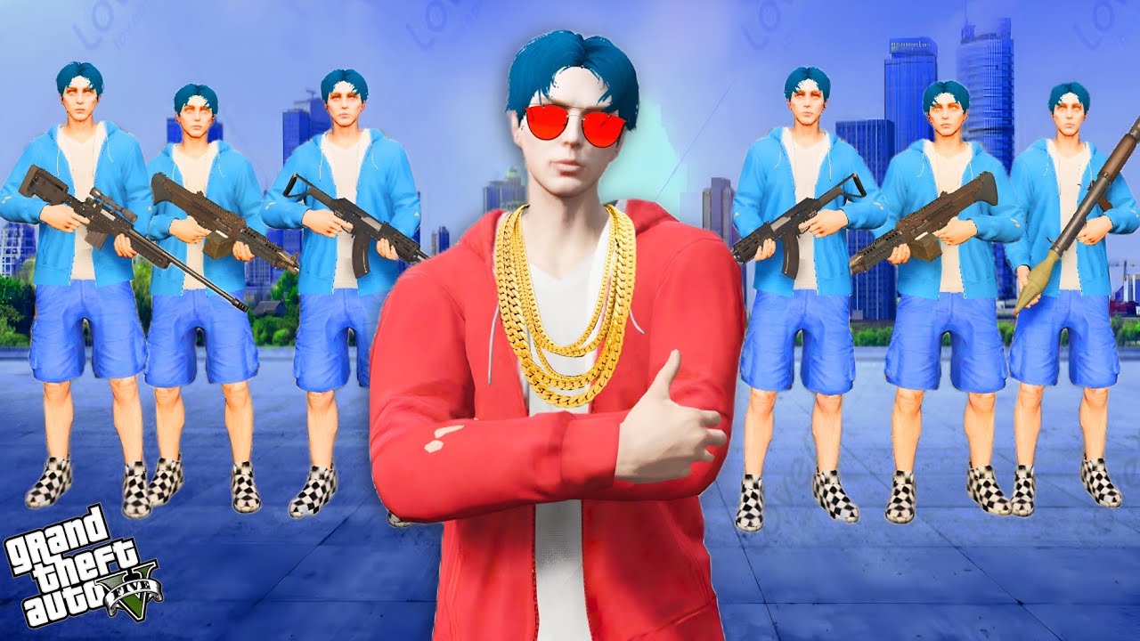 ကျနော် ပုံစံတူကိုယ်ပွားတွေနဲ့မြို့ထဲမှာသောင်းကြမ်းခဲ့တယ်/ I cloned myself in GTA V