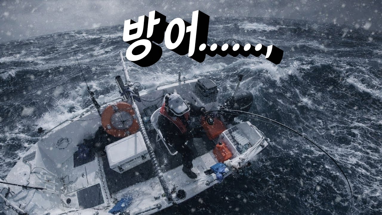 돌변하는 기상 악화에 방어 낚시~