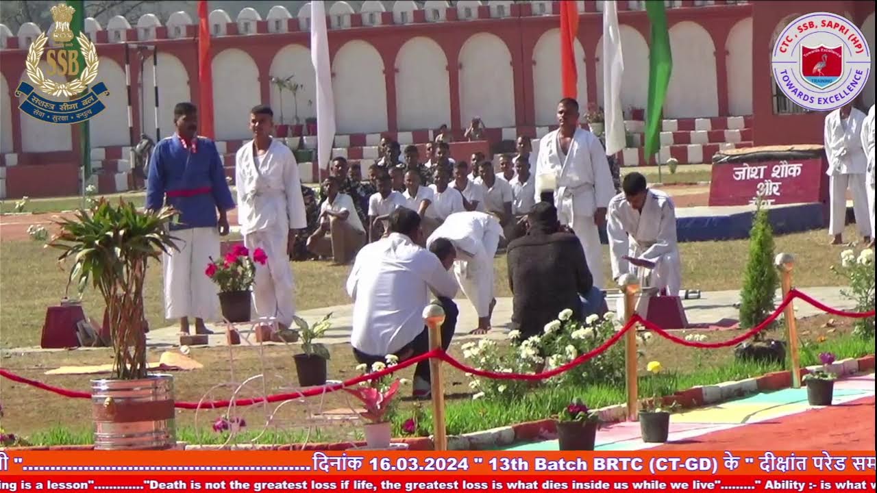 Passing out parade of 13th Batch BRTC CT(GD) at CTC SSB Sapri (H.P.) on 16.03.2024
