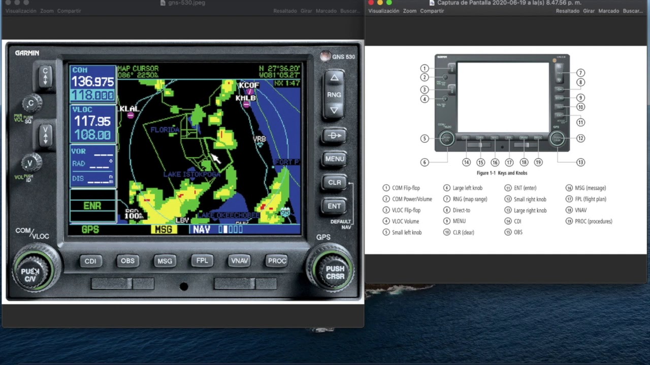 EXPLICACIÓN BASICA GARMIN GNS-530 AVIATION