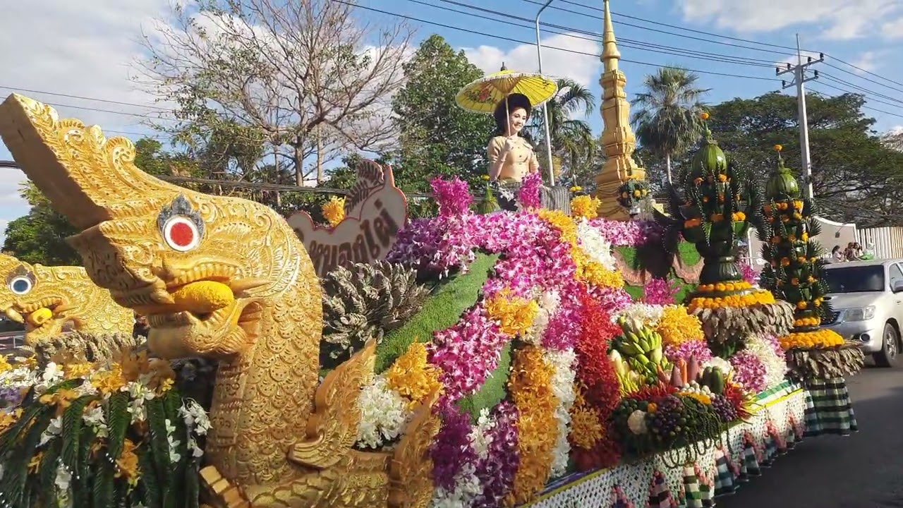 ขบวนรถบุปผชาติ อ.หนองไผ่ สวยงามมากๆ งานกาชาดมะขามหวานนครบาลเพชรบูรณ์ ปี2569