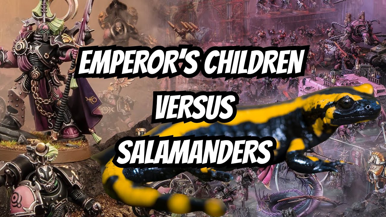 EMPEROR'S CHILDREN VERSUS SALMANDERS (BATTLE REPORT WARHAMMER 40K)!!! THE SOUTHERN NERD 40K