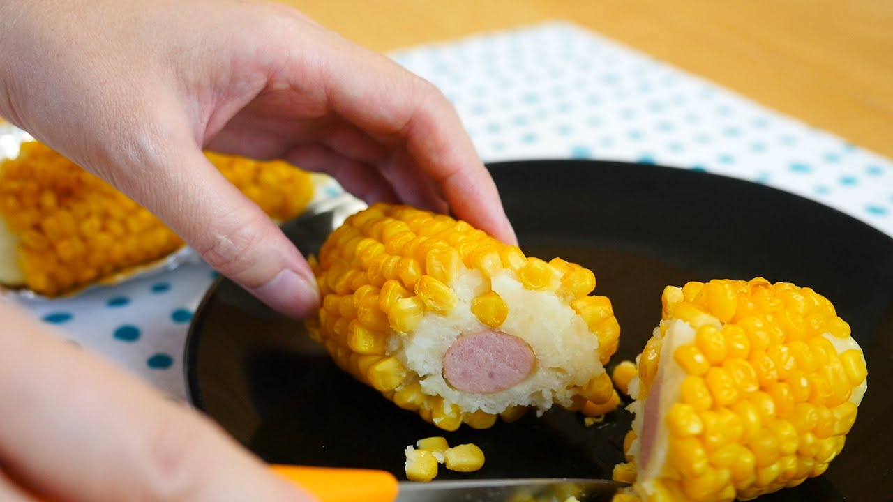 Trick Corn on the Cob :  Jenna Marbles's 'Corn on the Dog' なんちゃってとうもろこしホットドッグ