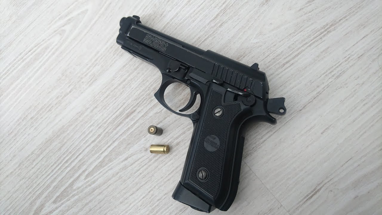 Swiss Arms P92 - Full auto - Slow motion - Wiatr&oacute;wka - Pistolet - Gun Co2