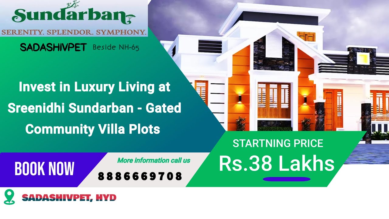DTCP & RERA Prime Villa Plots in Sadashivpet, HYD, Starts at Rs. 38 Lakhs, #hyderabadrealestate
