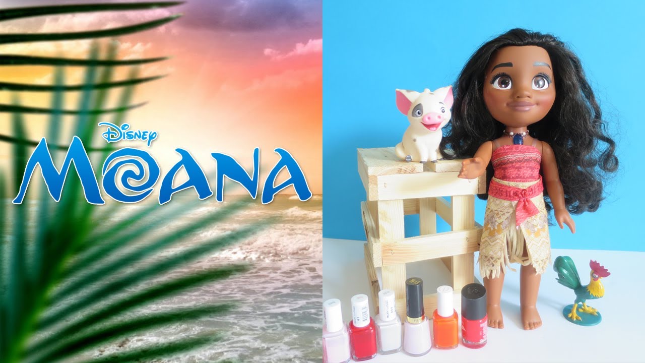 MOANA PAINTING NAILS FUN WITH PUA AND HEI HEI